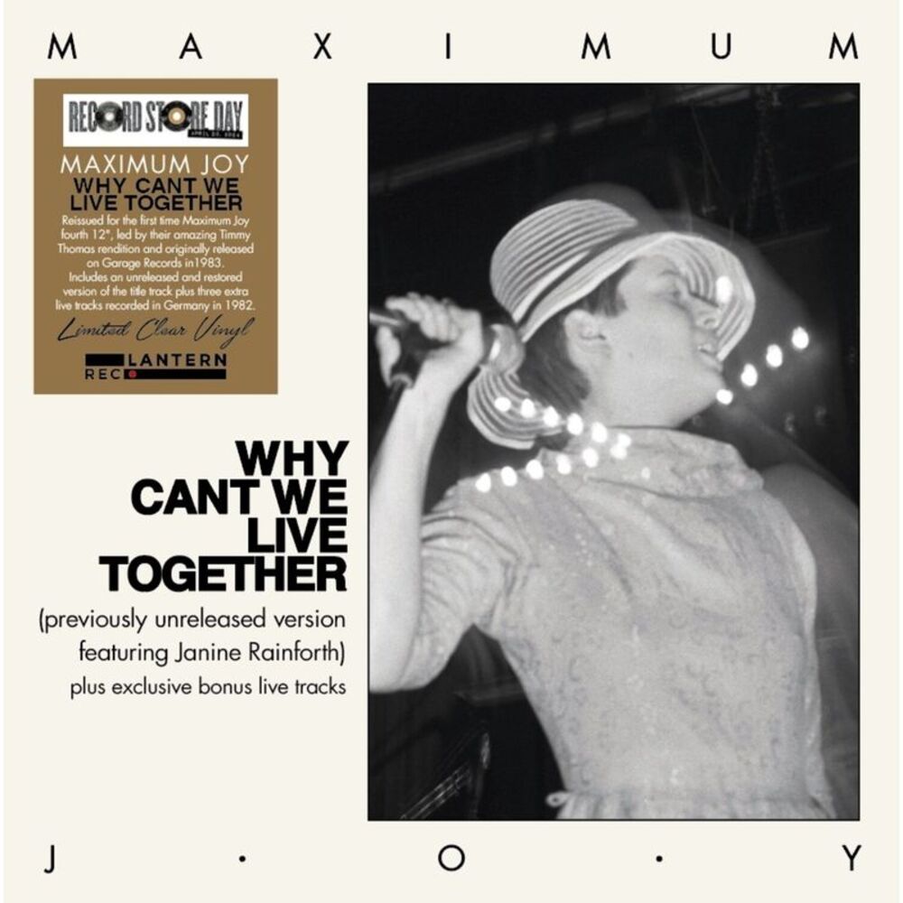 Maximum Joy - Why Can't We Live Together - Limited Clear Vinyl  LP LP